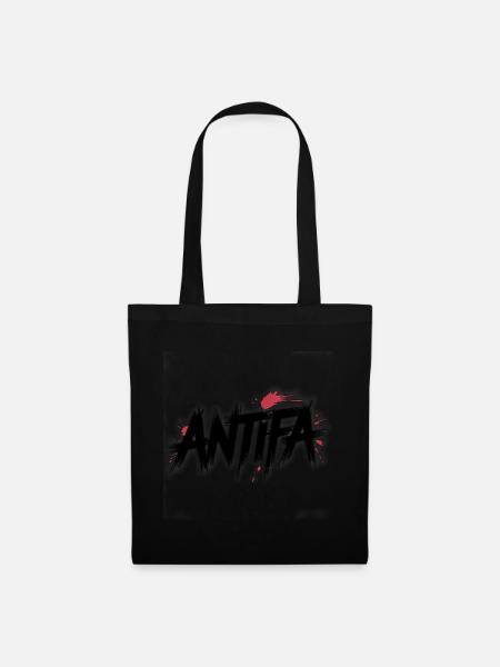Antifa – Antifaschistisches Merch - Stoffbeutel - Schwarz