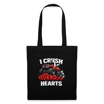 Saint-Valentin : J’écrase le monstre canard oie de cœur - Sac en tissu - noir - Devant