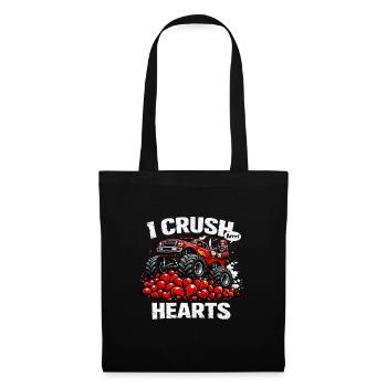Saint-Valentin Je broie des cœurs Capitaine pirate - Sac en tissu - noir - Devant