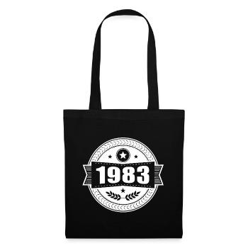 1983 Retro Badge  - Stoffbeutel - Schwarz - Vorne
