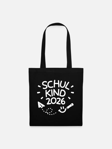 Schulkind 2026 Einschulung Schulanfang - Stoffbeutel - Schwarz