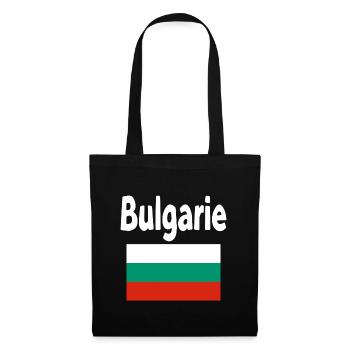 Bulgaria Flag and Bold Typography - Tote Bag - black - Front
