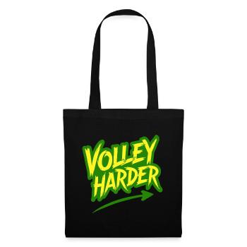 Volley Harder Padel Tennis Power Saying - Tote Bag - black - Front