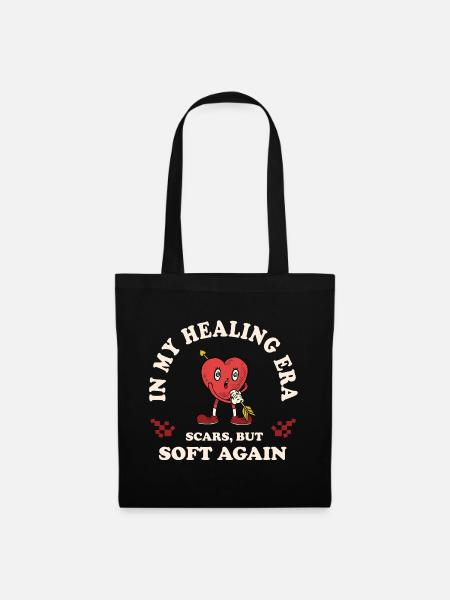 In My Healing Era – Popkultur Trend Spruch - Stoffbeutel - Schwarz