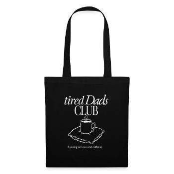 Tired Dads Club Coffee Illustration - Tote Bag - black - Front
