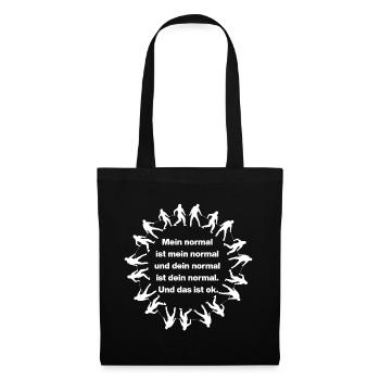 MON NORMAL EST MON NORMAL, LE TIEN VA BIEN ✌️ - Sac en tissu - noir - Devant