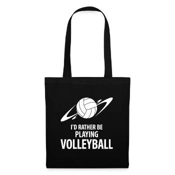 I'd Rather Be Playing Volleyball Saying - Tote Bag - black - Front