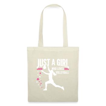Girl loves Volleyball Quote - Tote Bag - nature - Front