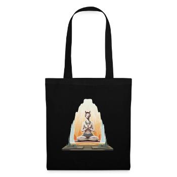 Lama Meditation am Berg - Stoffbeutel - Schwarz - Vorne