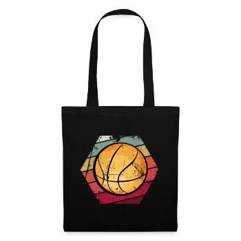 Basket-ball vintage - Sac en tissu - noir - Devant