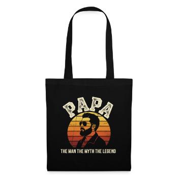 Papa Legend Retro Sun - Tote Bag - black - Front