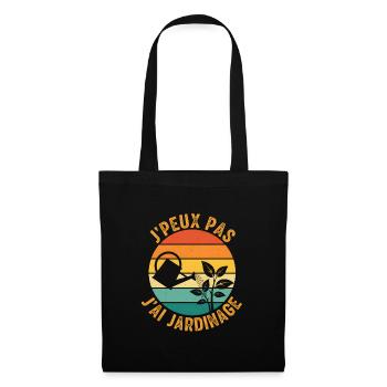 J'peux pas j'ai jardinage - Sac en tissu - noir - Devant