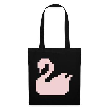 Pixel Swan Pink Silhouette - Tote Bag - black - Front