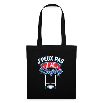 J'peux pas j'ai Rugby - Sac en tissu - noir - Devant