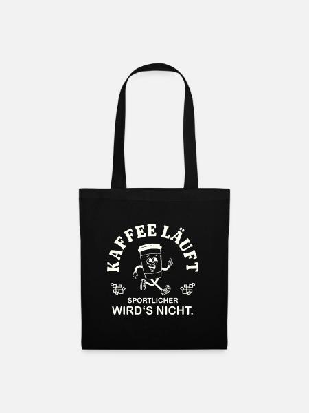 Coffee is running – That's my cardio saying - Tote Bag - black