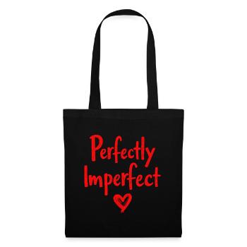 Perfectly Imperfect Heart Lettering - Tote Bag - black - Front