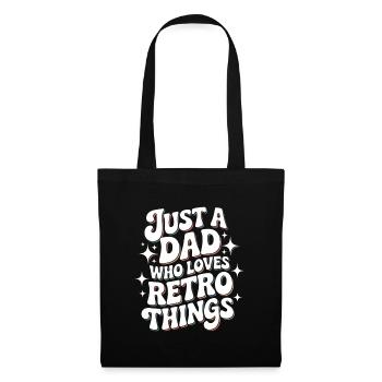 Papa rétro adore les choses rétro - Sac en tissu - noir - Devant