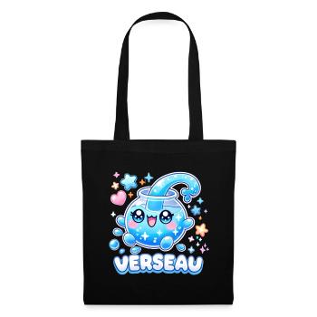 Kawaii Aquarius T-Shirt – Cute Star Sign - Tote Bag - black - Front