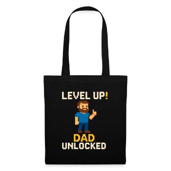 Level Dad débloqué – Art rétro en pixel art pour les papas - Sac en tissu - noir - Devant