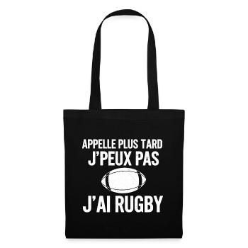 Later call rugby - Tote Bag - black - Front