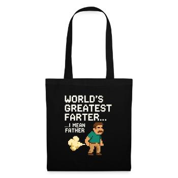 T-shirt drôle pour la fête des pères pour un papa gamer Pixel Art - Sac en tissu - noir - Devant