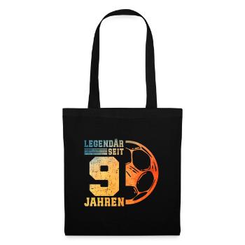 9th Birthday 9 Years Young Kids Football - Tote Bag - black - Front