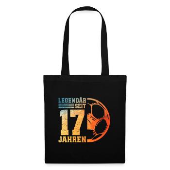 17. Geburtstag Fußball 17 Jahre Junge Jungs - Stoffbeutel - Schwarz - Vorne