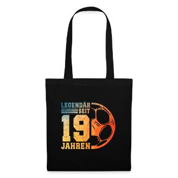 19th Birthday Football 19 Years Young Man - Tote Bag - black - Front