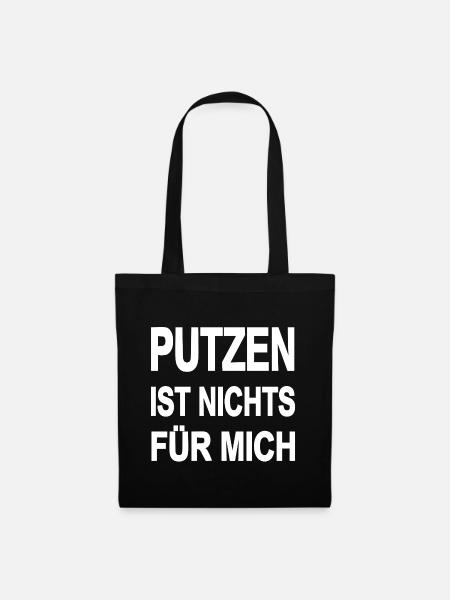 Putzen - Stoffbeutel - Schwarz