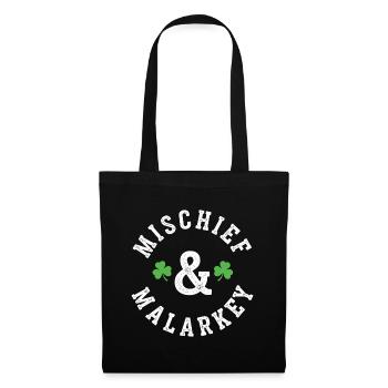 Mischief & Malarkey Shamrock Logo - Stoffbeutel - Schwarz - Vorne