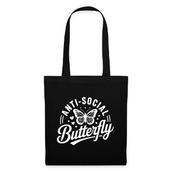Anti-Social Butterfly Logo - Tote Bag - black - Front