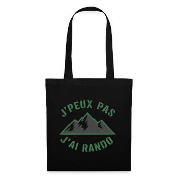 Green Mountains and Slogan Hiking - Tote Bag - black - Front