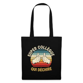 "Toller Kollege, der Humor hat, Freund-Geschenk - Stoffbeutel - Schwarz - Vorne