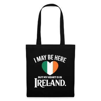 Conception du battement cardiaque irlandais - Sac en tissu - noir - Devant