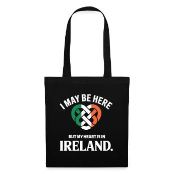 Fierté du Nœud Celtique du Cœur Irlandais - Sac en tissu - noir - Devant