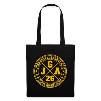 Enterrement de vie de garçon du Marié de l’équipe 2026 - Sac en tissu - noir - Devant