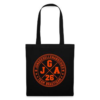 JGA 2026 Junggesellenabschied Team Bräutigam  - Stoffbeutel - Schwarz - Vorne