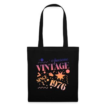 Vintage 1976 - Stoffbeutel - Schwarz - Vorne