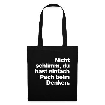 TU AS JUSTE DE LA MALCHANCE EN PENSANT. DON DE SARCASME - Sac en tissu - noir - Devant