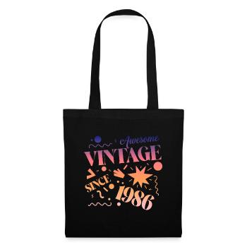 Millésime 1986 - Sac en tissu - noir - Devant