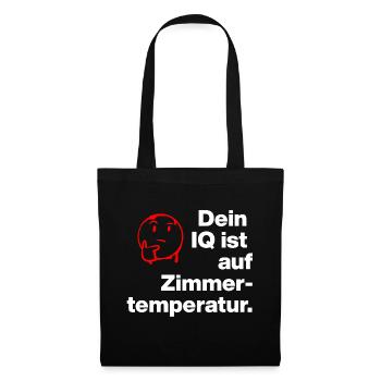 TON QI EST À TEMPÉRATURE AMBIANTE. SARCASME ESPIÈGLE - Sac en tissu - noir - Devant