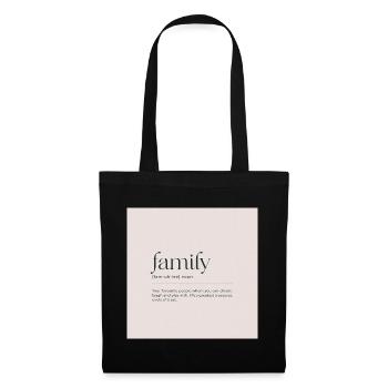 Family First – Heartwarming Family Love Des - Sac en tissu - noir - Devant