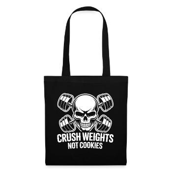 Crush Weights Gym kein Zucker - Stoffbeutel - Schwarz - Vorne