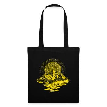 Couronne de soleil au-dessus du lac de montagne - Sac en tissu - noir - Devant