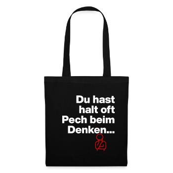 TU AS JUSTE DE LA MALCHANCE EN PENSANT. DON DE SARCASME - Sac en tissu - noir - Devant
