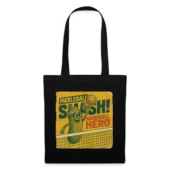 Pickleball Smash Handball Style Héros Rétro - Sac en tissu - noir - Devant
