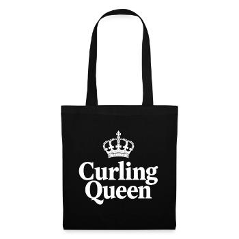 Curling Queen - Die Königin auf dem Eis - Stoffbeutel - Schwarz - Vorne