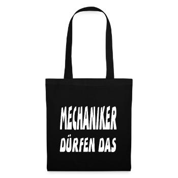 mécanicien - Sac en tissu - noir - Devant