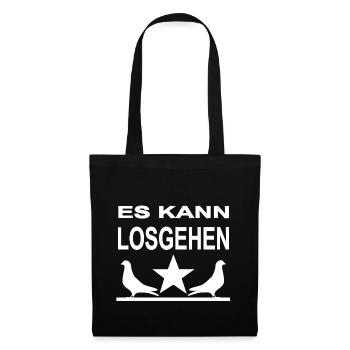 Tauben - Stoffbeutel - Schwarz - Vorne