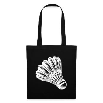 Badminton tatoué - Sport avec vitesse - Sac en tissu - noir - Devant